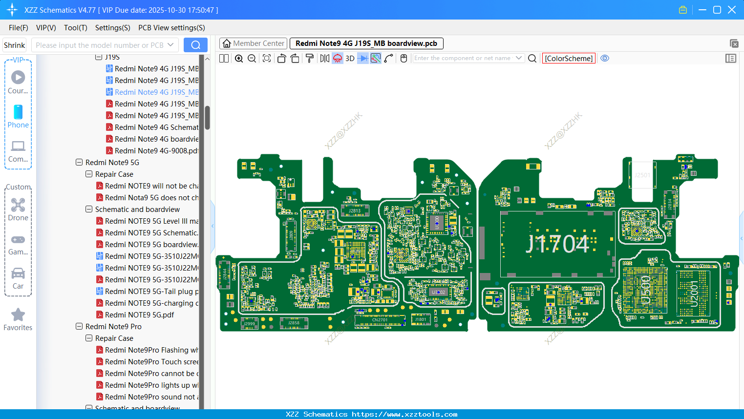 Xiaomi Redmi Note9 4G J19S_MB Boardview